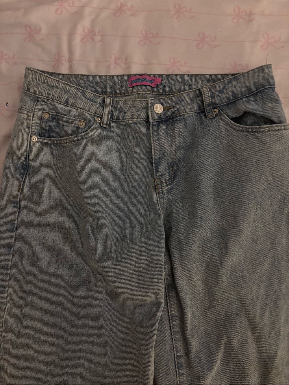 Edikted High-Rise Light Blue Women's Jeans
